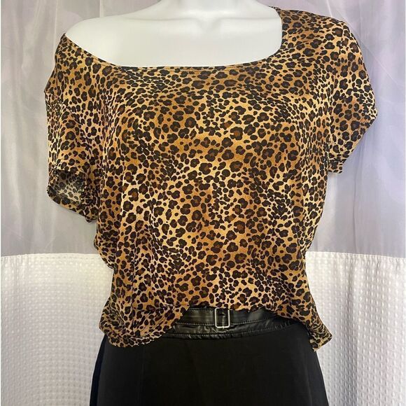 Vintage 90’s y2k Eye Candy Leopard Print Top - Picture 5 of 7